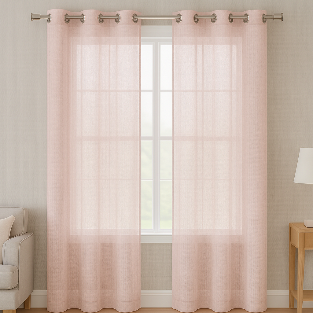 Bloom  32818 Textures Sheer Curtain Fabric – 100% Polyester