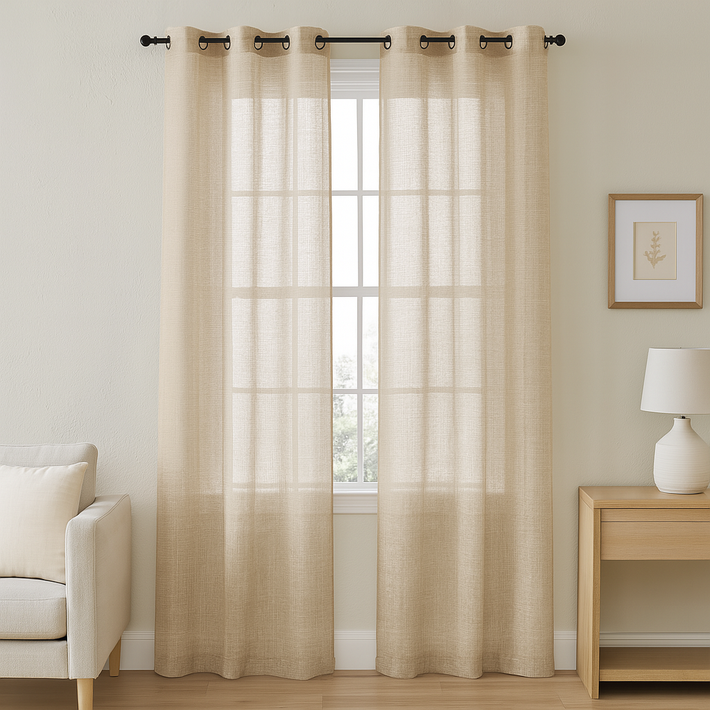 Bloom  32817 Textures Sheer Curtain Fabric – 100% Polyester