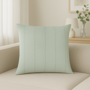 CHER ZIG-ZAG LIGHT TURQUASE CUSHION FABRICS MONACO ETERNAL