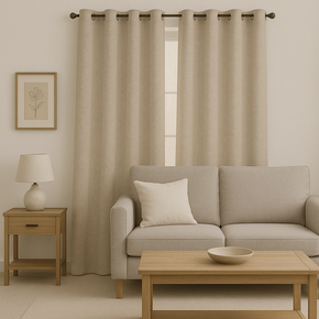 FRANKLIN JACQUARD TEXTURE POLYESTER MAIN CURTAIN FABRICS L