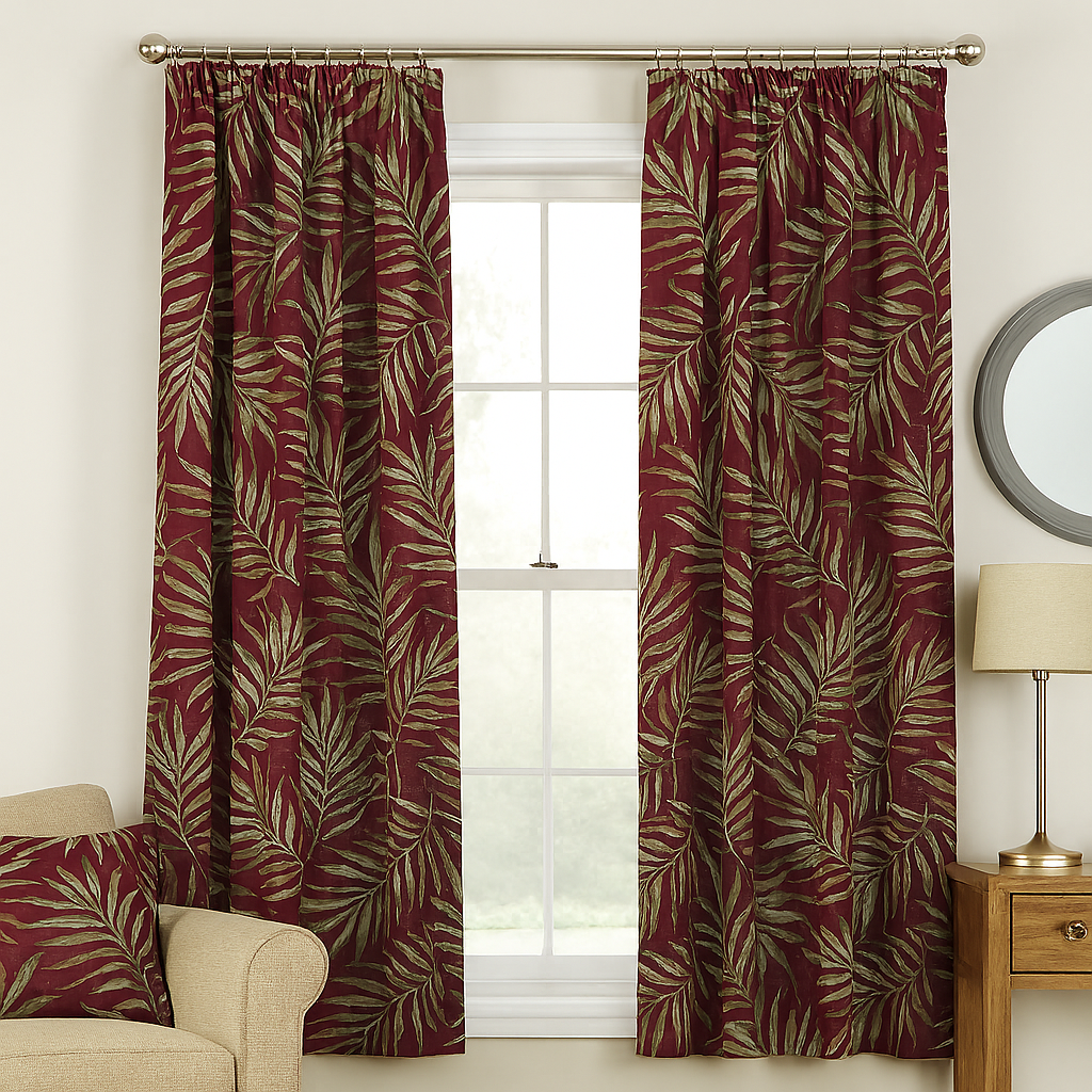 GOA TROPICAL MAHARAJA PT PRINTED LEAVES CURTAIN FABRICS