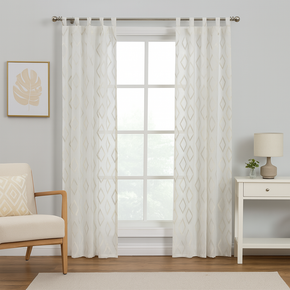 ELEGANT 32514 Embroidery Sheer  Curtain Fabric