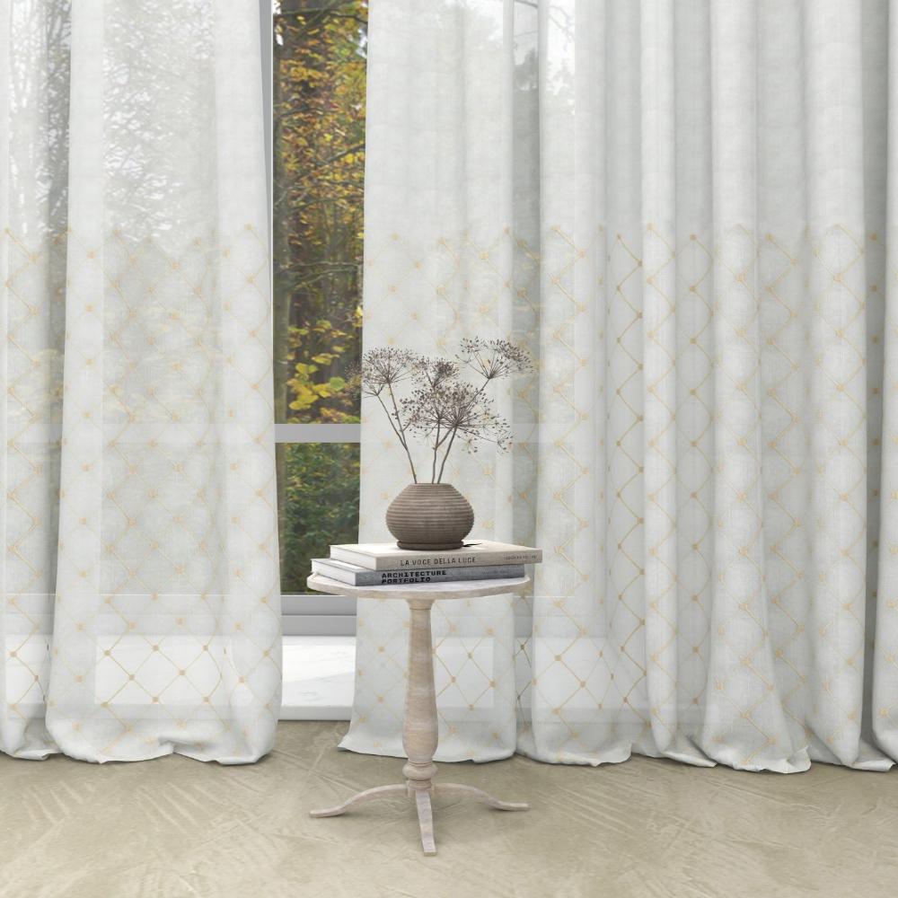 FLAIR LINEN POLYESTER  SHEER CURTAIN FABRICS  10