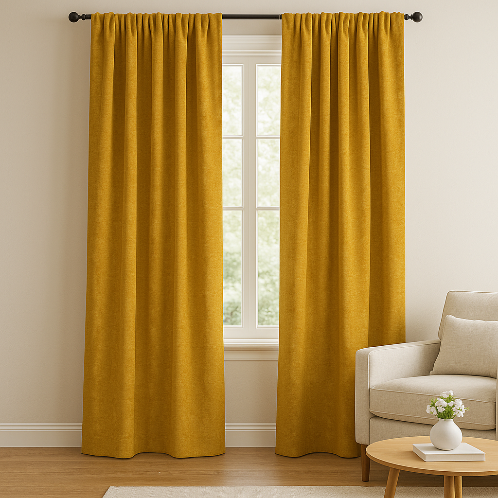 LORELLE PRINT TEXTURE MAIN CURTAIN FABRICS I
