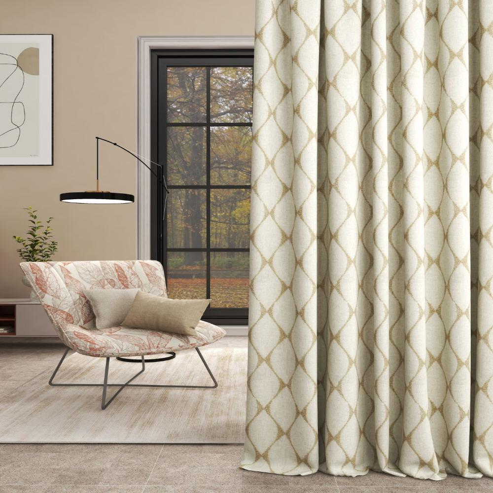 NATURALS GEOMETRIC BIG WAVES  CURTAIN FABRICS 114