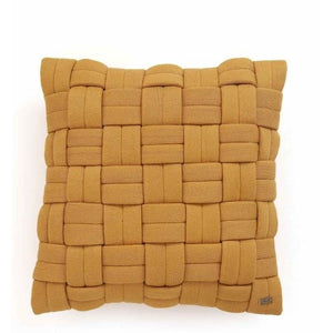 Basket Knit Cushion Cover Mustard