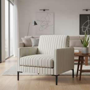Stripe in Motion Pinstripe,Beirut Sofa Fabric – 100% Polyester Upholstery Material 137 cm Width Durable & Stylish Price per Running Meter (SR No. 11)