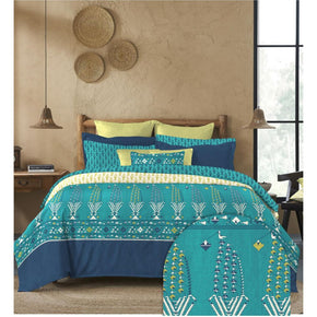 SANSKRITI PAITHANI TEAL KING SIZE BED SHEET