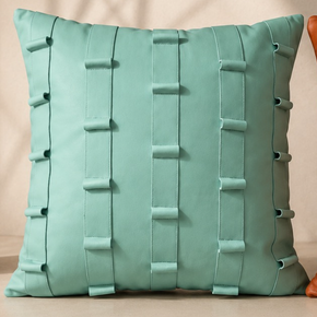 Modern Strap Cushion Cover 16x16 Inch – Mint Green  JV107A