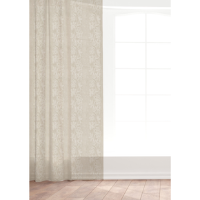 Aangan Floral Grate Sheer Fabric – Gustin Quality Polyester Curtain Material (137 cm Width) sr no 12