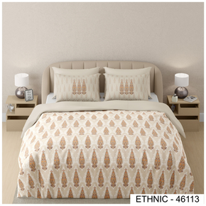 ETHNIC 46113 DIGITAL PRINT COTTON SUPER KING SIZE  BEDSHEET