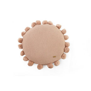 Pom Pom- Cushion cover Natural Crepe