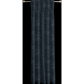 EZRA WHITE DOTS DARK BLUE TURQUISE CURTAIN FABRICS