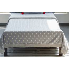 White Dots kids winter blanket Lt Grey Melange,Natural