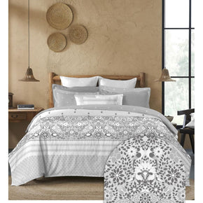 SANSKRITI BIDRI SILVER  KING SIZE BED SHEET
