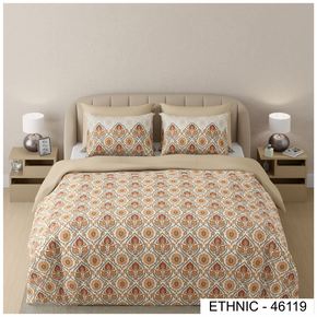 ETHNIC 46119  DIGITAL PRINT COTTON SUPER KING SIZE  BEDSHEET