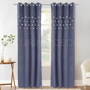 PATTERN DROPLET VELVET CURTAIN FOR LIVING ROOM AND BEDROOM