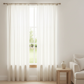 Stripe in Motion Pencil Stripe Bon Sheer Fabric – 100% Polyester Curtain & Sheer Fabric 137 cm Width Premium Lightweight Drapery Material sr no 01