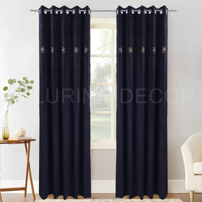 SUN FLOWER  DIAMOND VELVET CURTAIN FOR LIVING ROOM AND BEDROOM