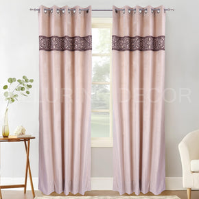 ROUND PATCH WORK VELVET CURTAIN FOR LIVING ROOM AND BEDROOM