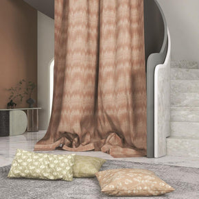 RIVERSIDE BROWN WAVES TEXTURE CURTAIN FABRICS