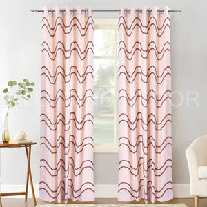 WAVY LESS  EYELET CURTAIN FOR LIVING ROOM & BEDROOM