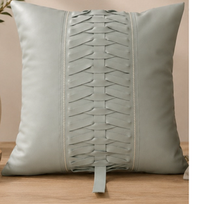 Modern Weave Cushion Cover-JV101B  – Premium Faux Leather Decorative Cushion Cover 16x16 Inch (Copy)