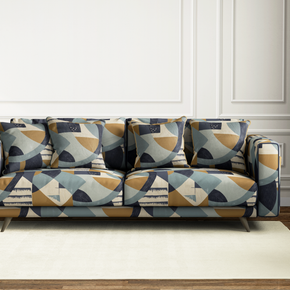 Abstract Geometry Geometric Velvet Upholstery Fabric – 100% Polyester Vermont Quality VT-201