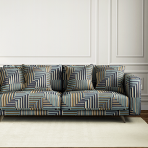 Abstract Geometry II Geometric Velvet Upholstery Fabric VT-205