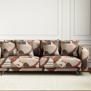 Abstract Geometry II Geometric Velvet Upholstery Fabric VT-207
