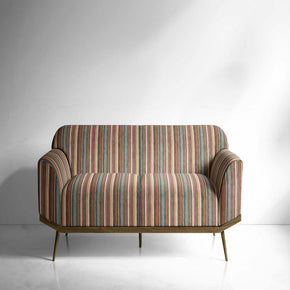 VELVET STRIPES POLYESTER UPHOLSTERY CHECK BROWN  VT - 209