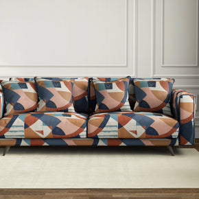 Abstract Geometry II Geometric Velvet Upholstery Fabric VT-213