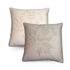 VELVET GOLDEN FLOWER CUSHION COVER