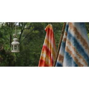 BARCELONA POLYESTER PRINT STRIPE MAIN CURTAIN FABRIC