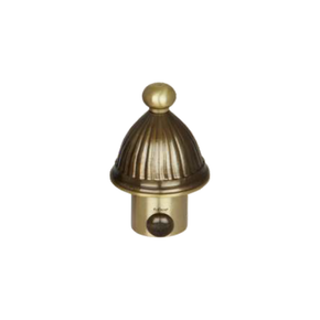 Brass Panama Curtain Rod End Cap (Pair) – Elegant Decorative Finial | Product Code: 6 ANTIQUE