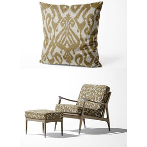 IKAT-II GEOMETRIC GOLDEN UPHOLSTERY AND CUSHION  FABRICS
