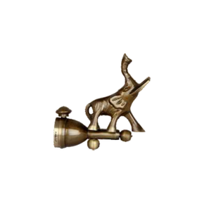 Fancy Elephant Curtain Rod End Cap (Pair) – Premium Decorative Finial | Product Code: 32-Finish-Antique