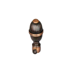 Brass Funny Capsule Curtain Rod End Cap (Pair) – Modern Decorative Finial Product Code: 7 COPPER ANTIQUE