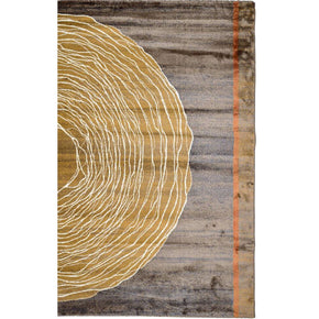 CALYPSO CARPET GEOMETRIC CIRCLE CUT YELLOW C