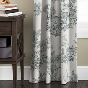 English Classic-Alluring print blue  curtain fabrics