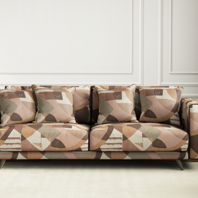 Abstract Geometry III Geometric Velvet Upholstery Fabric VT-319