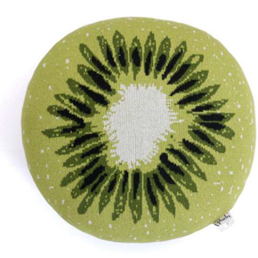 KIWI SHAPED CUSHION  Khaki,Jade Green & Black