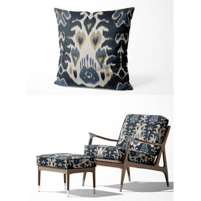 IKAT-II GEOMETRIC BLACK UPHOLSTERY AND CUSHION COVER  FABRICS