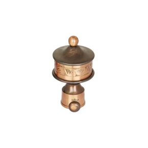 Brass Bell Curtain Rod End Cap (Pair) – Classic Decorative Finial Product Code: 8 COPPER ANTIQUE