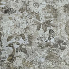 PATAGONIA PEACOCK PRINT GRAY HOME DECOR  WALLPAPERS FOR WALL