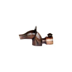 Brass Horse Curtain Rod End Cap (Pair) – Luxury Decorative Finial | Product Code: 33-FINISH-COPPER ANTIQUE
