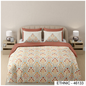 ETHNIC 46133  DIGITAL PRINT COTTON SUPER KING SIZE  BEDSHEET