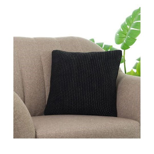 Knitted Purl - Cushion cover Black