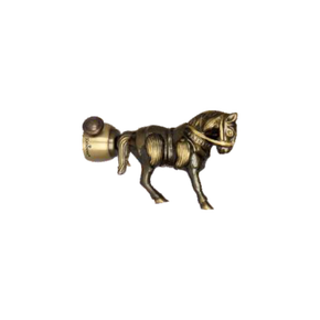 Brass New Horse Curtain Rod End Cap (Pair) – Premium Decorative Finial Product Code: 34 FINISH-ANTIQUE