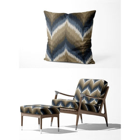 IKAT-II  ZIGZAG BLACK UPHOLSTERY AND CUSHION COVER FABRICS